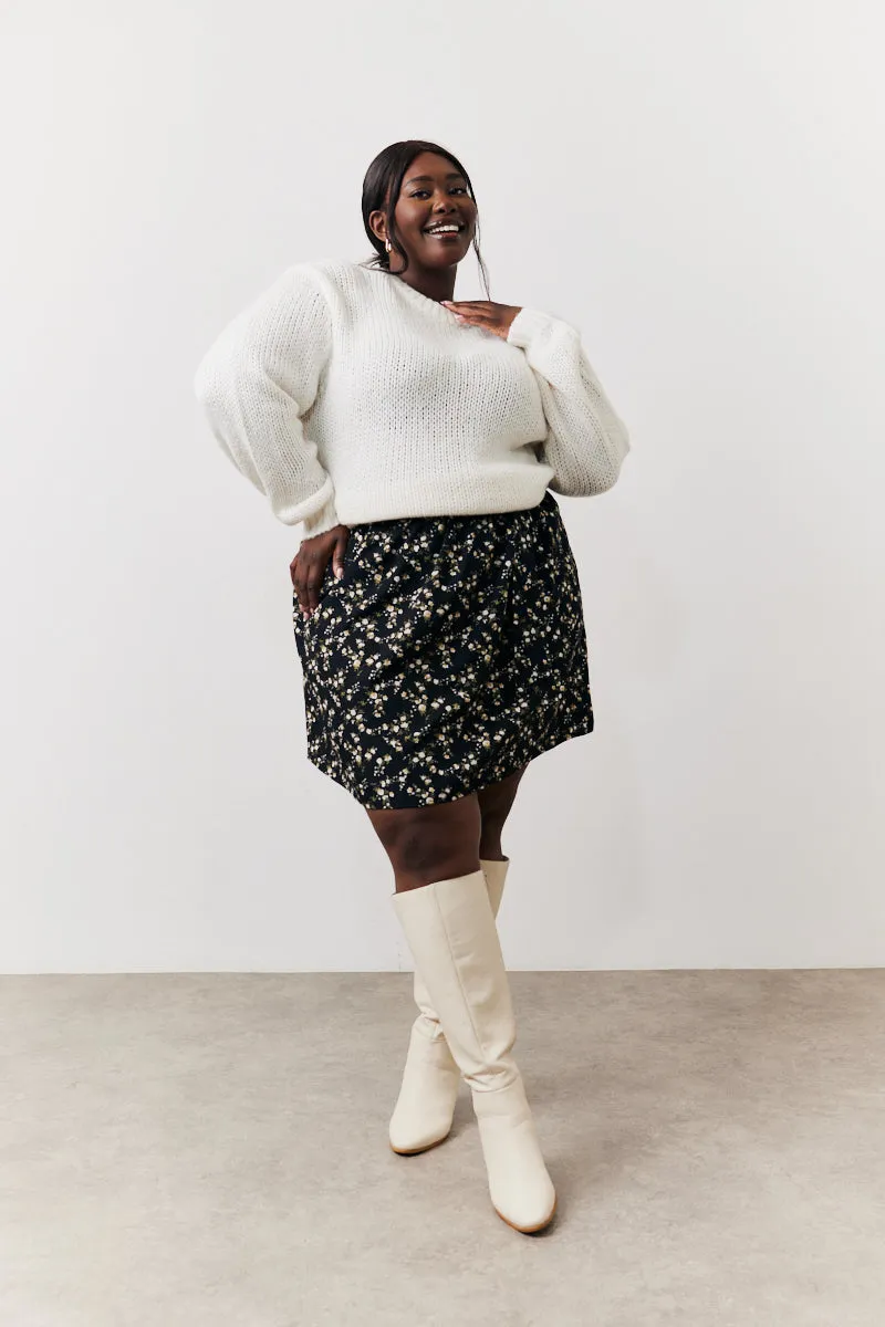 Black Floral Flippy Mini Skirt sold by Chi Chi London product image thumbnail 5