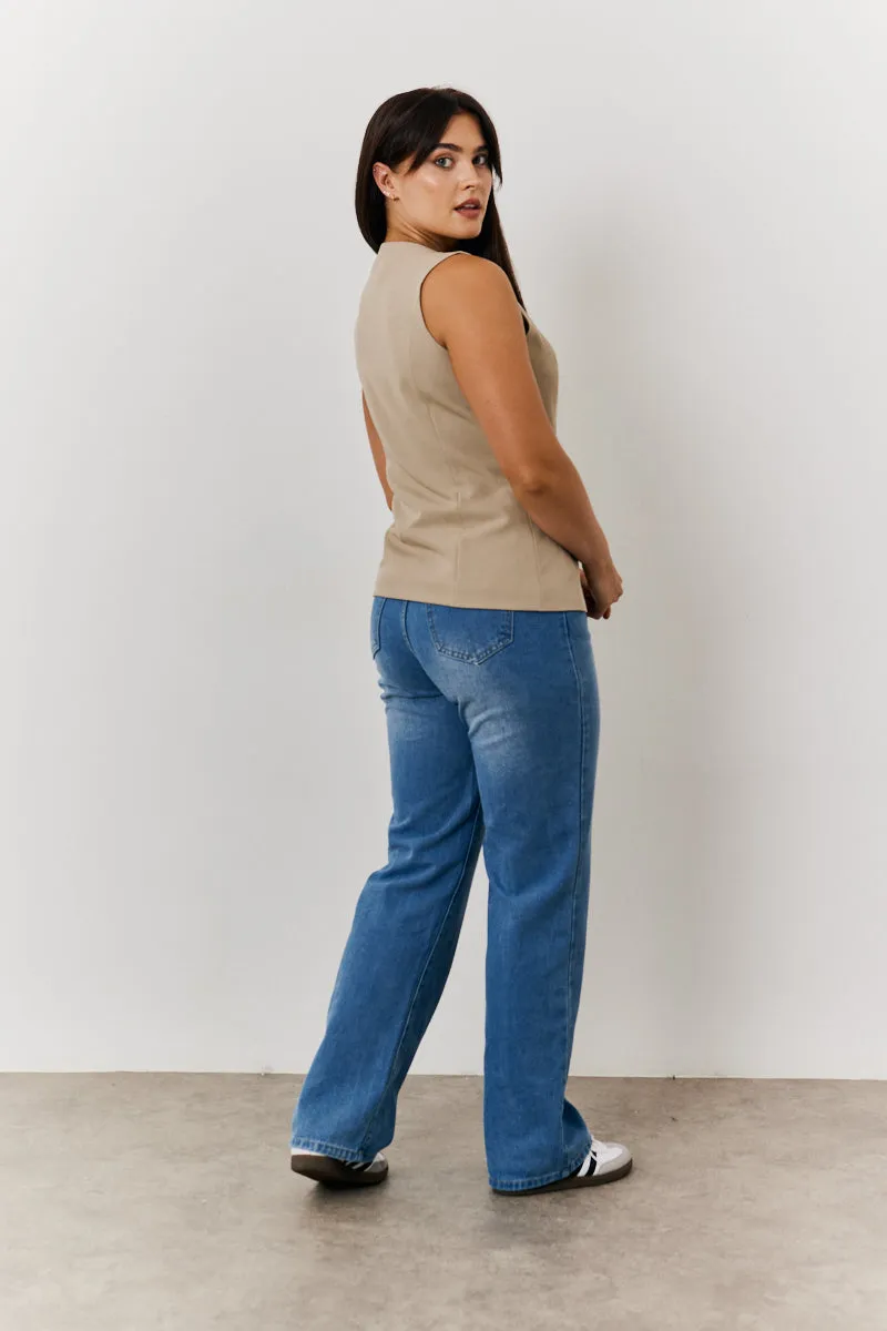 Longline Button Through Waistcoat sold by Chi Chi London product image thumbnail 4