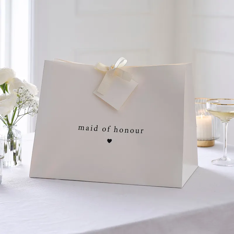 White Maid of Honour Gift Bag made by Chi Chi London