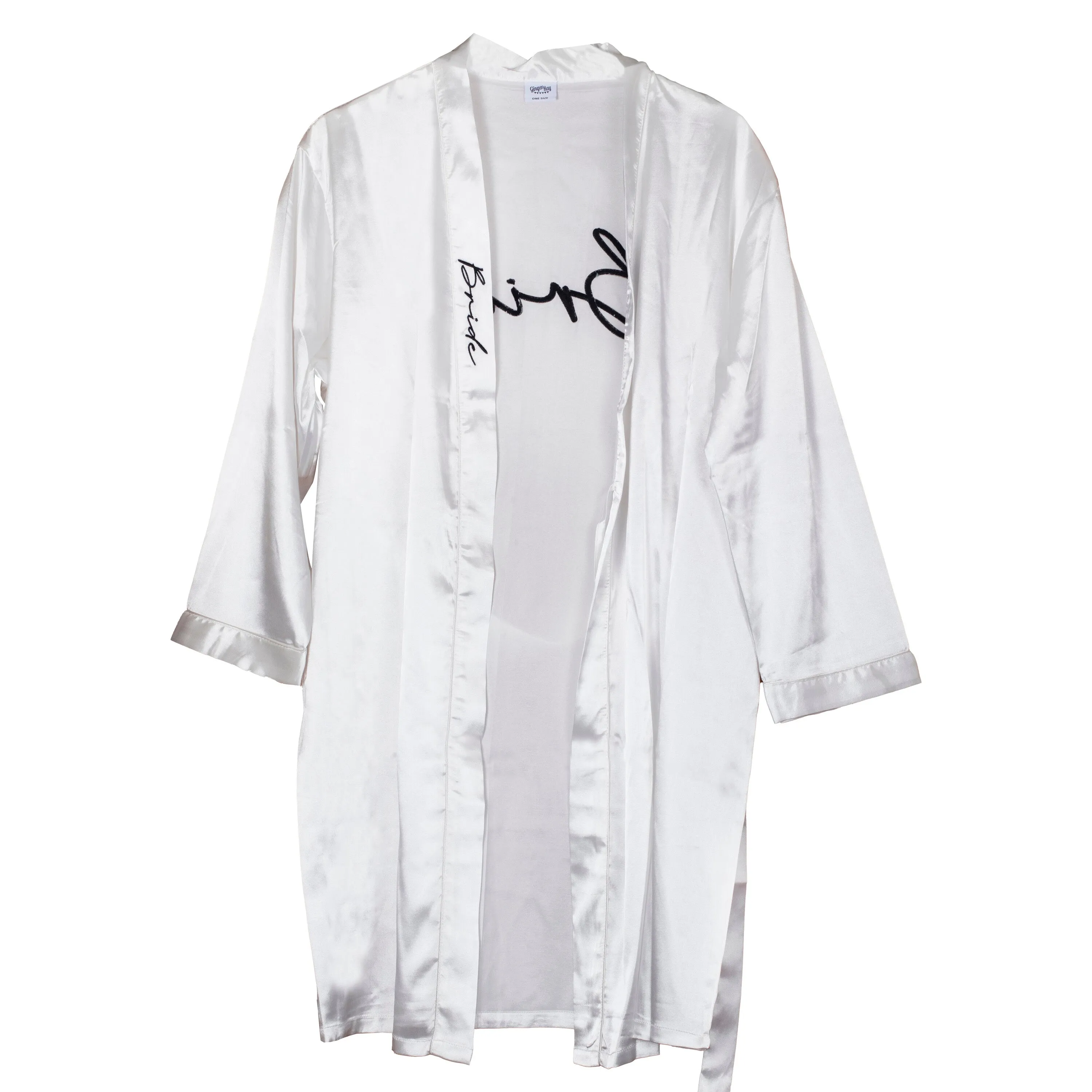 White Embroidered Bride Dressing Gown sold by Chi Chi London product image thumbnail 4