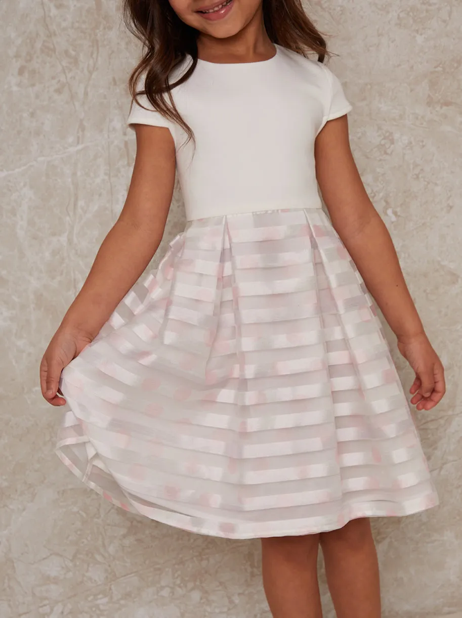 Girls Short Sleeve Stripe Midi Dress in Pink sold by Chi Chi London product image thumbnail 4