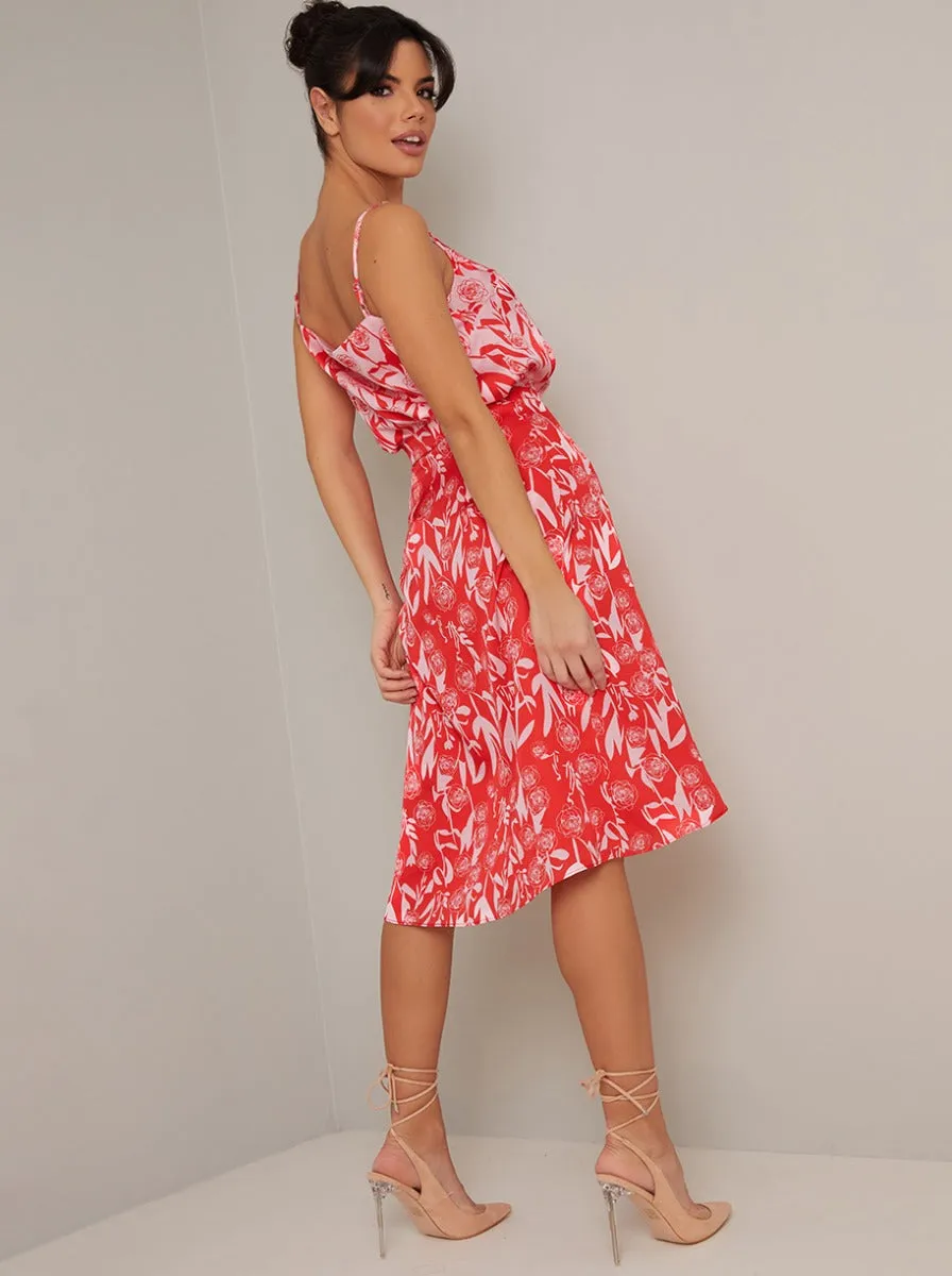 Cami Strap Floral Print Top in Pink sold by Chi Chi London product image thumbnail 4