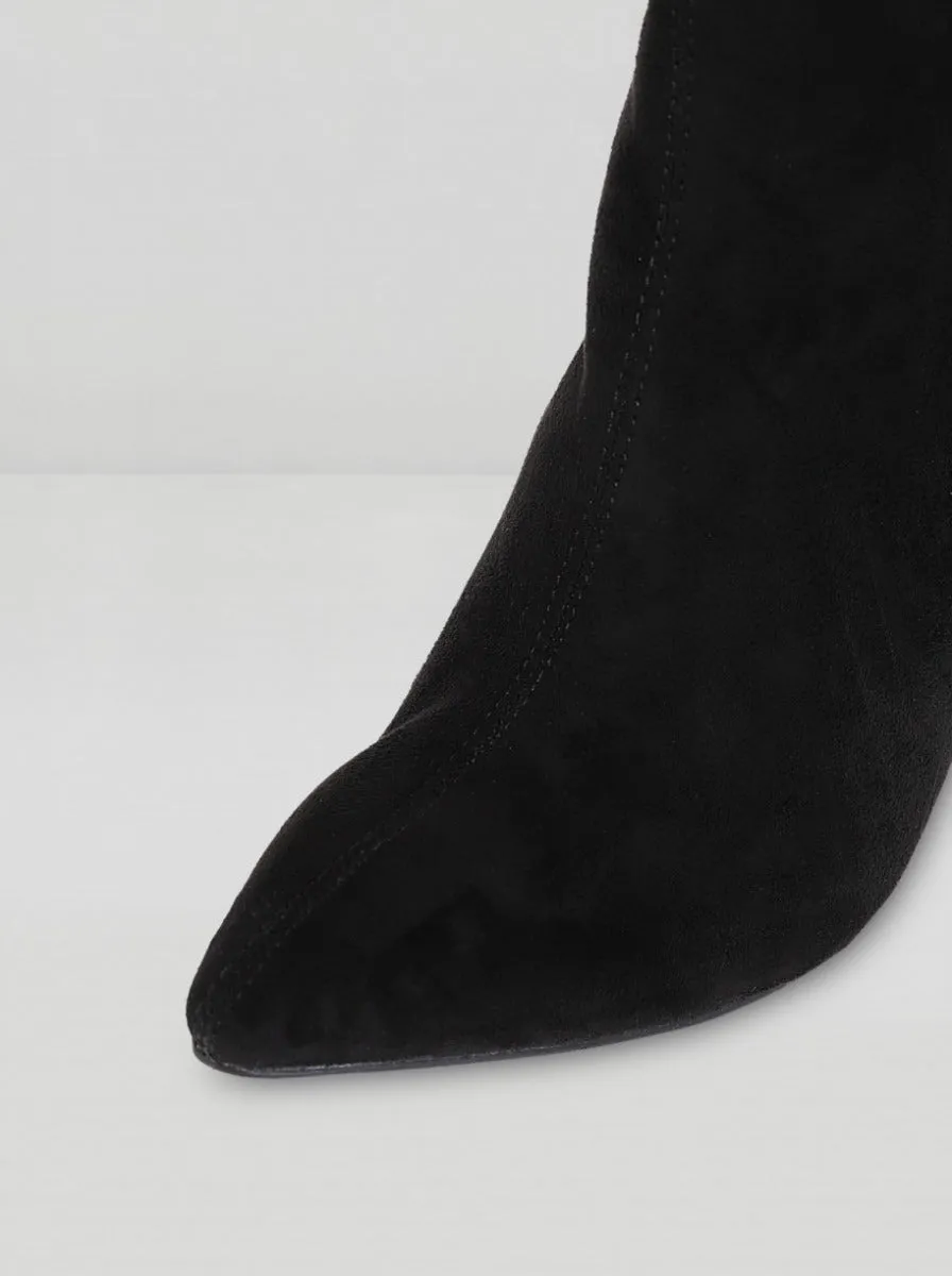 Block Heel Pointed Ankle Boots in Black sold by Chi Chi London product image thumbnail 4