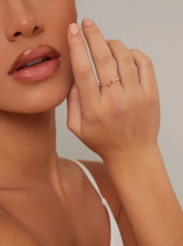 Dainty Ring in Rose Gold Tone sold by Chi Chi London