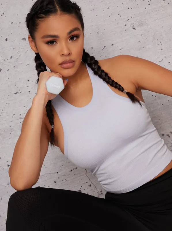 Racer Back Sports Top in White sold by Chi Chi London