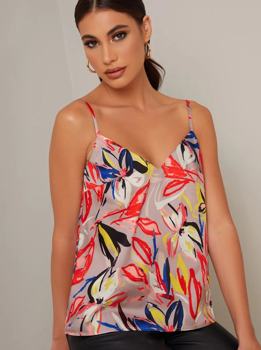 Tropical Print Cami Top in Brown sold by Chi Chi London product image thumbnail 4