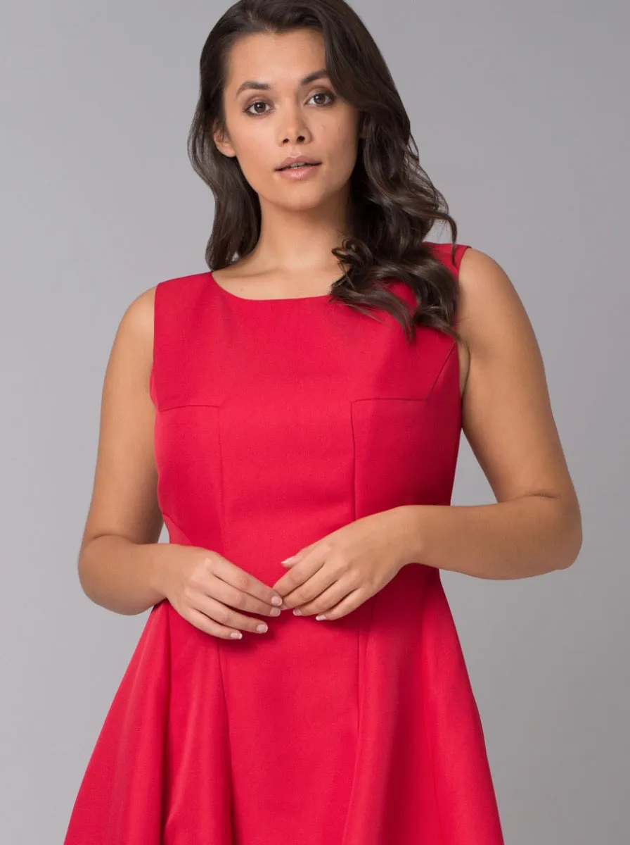 Boat Neck Skater Dress in Red sold by Chi Chi London product image thumbnail 4