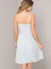 Cami Strap Lace Pleat Midi Dress In Blue sold by Chi Chi London