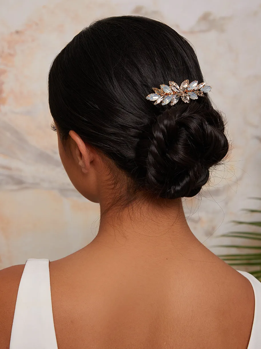 Embellished Bridal Hair Piece in Gold sold by Chi Chi London product image thumbnail 2