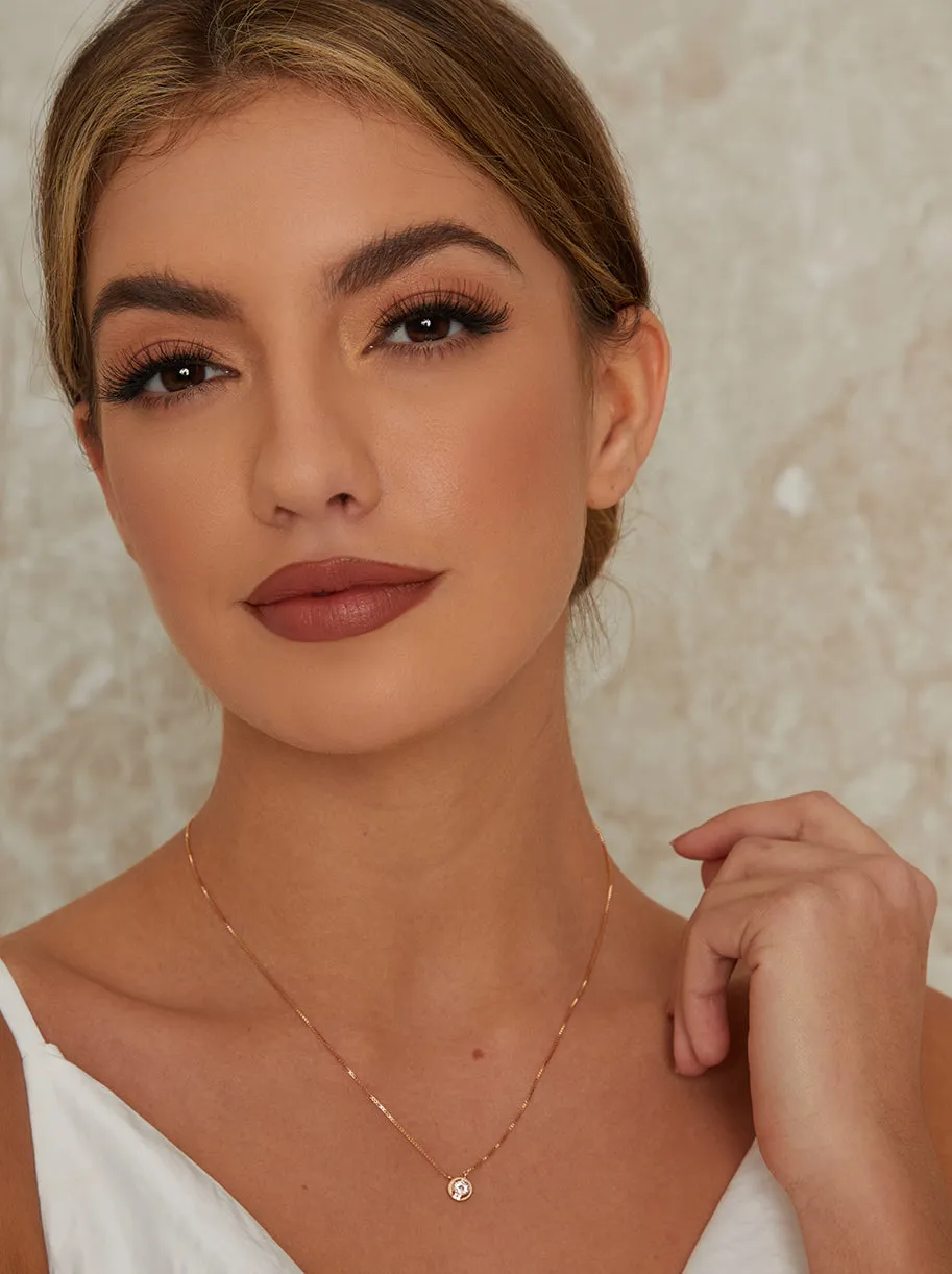 Delicate Diamante Necklace in Gold Tone sold by Chi Chi London