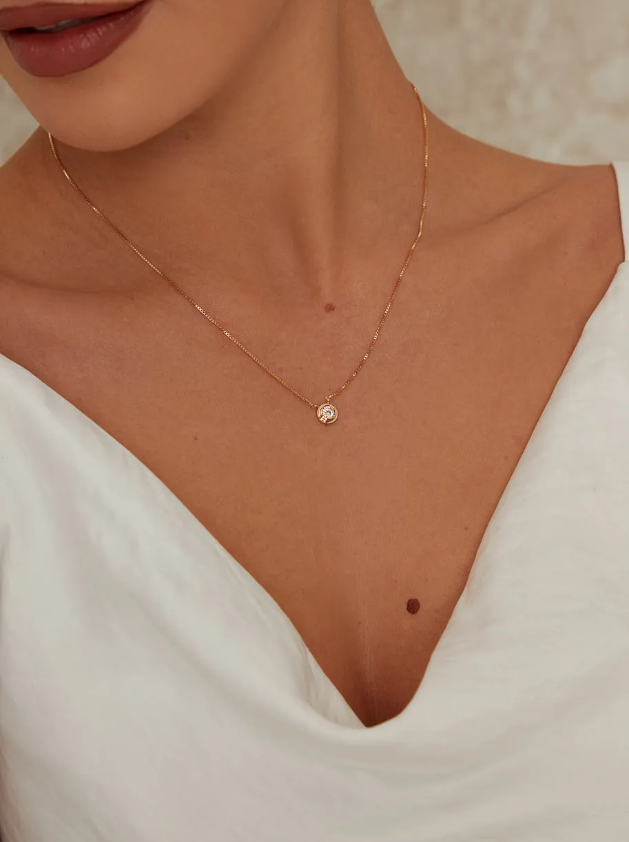 Delicate Diamante Necklace in Gold Tone sold by Chi Chi London product image thumbnail 2