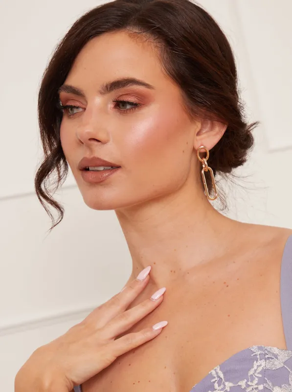 Chain Drop Earrings in Gold Effect sold by Chi Chi London