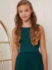 Older Girls Satin Bodice Tulle Midi Dress In Green sold by Chi Chi London