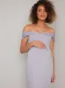 Embroidered Bodycon Maternity Dress in Blue sold by Chi Chi London
