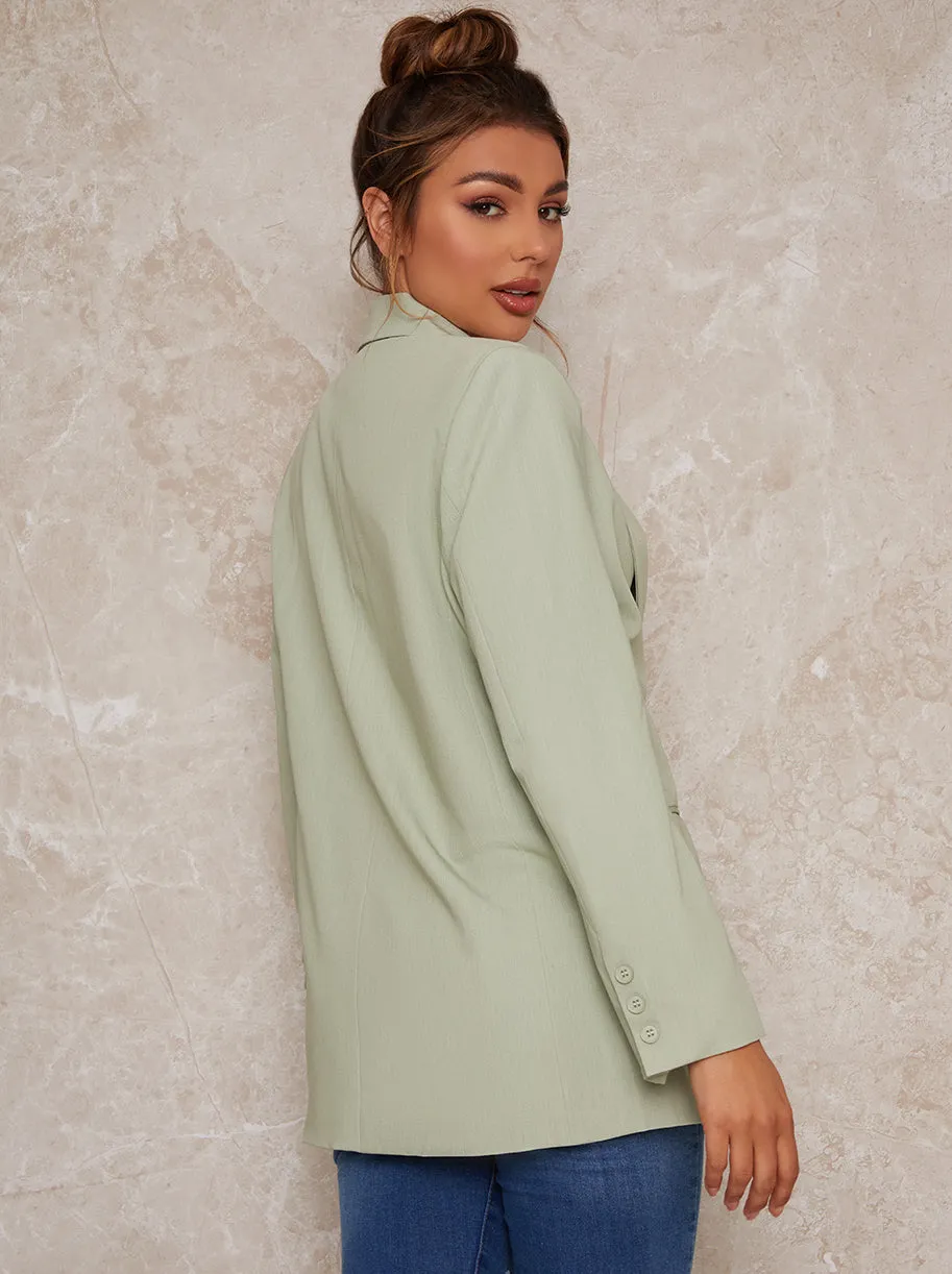 Tailored Oversized Blazer in Green sold by Chi Chi London product image thumbnail 4