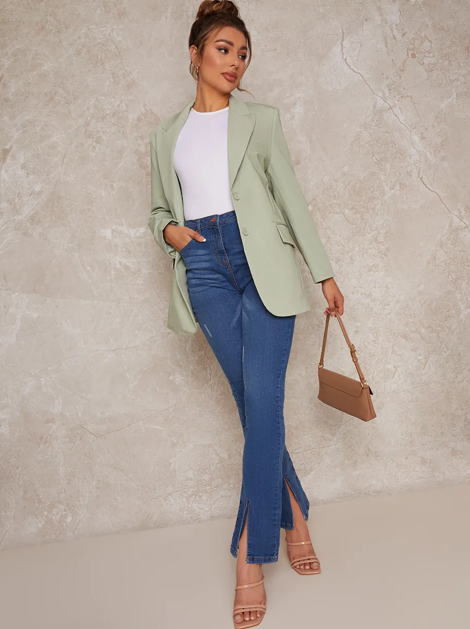 Tailored Oversized Blazer in Green sold by Chi Chi London product image thumbnail 2