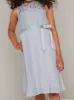 Girls Lace Bodice Pleat Midi Dress in Blue sold by Chi Chi London