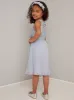 Girls Lace Bodice Pleat Midi Dress in Blue sold by Chi Chi London