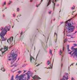 Short Sleeve V Neck Floral Midi Dress in Purple sold by Chi Chi London product image thumbnail 5