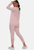 Three-Piece Cardigan Loungewear Set in Pink sold by Chi Chi London