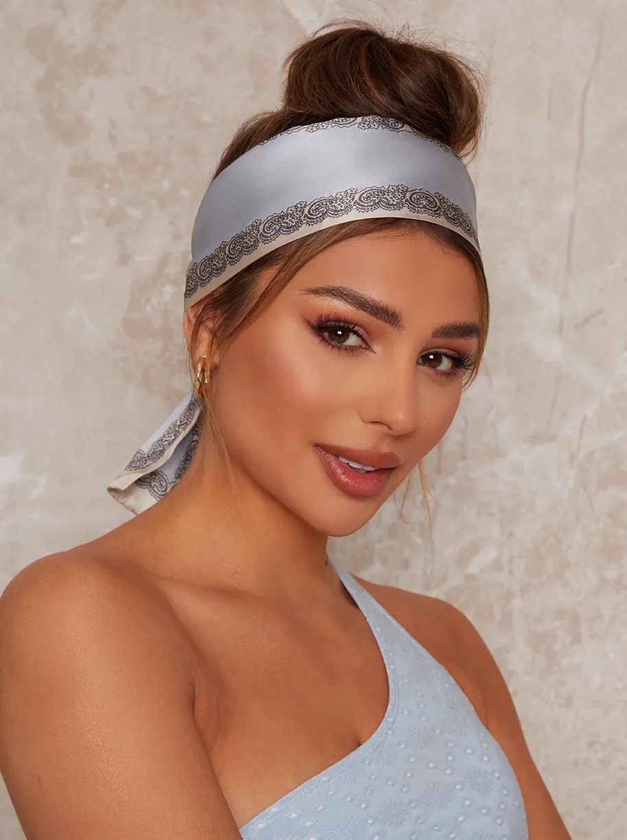 Border Print Hair Scarf in Multi sold by Chi Chi London product image thumbnail 3