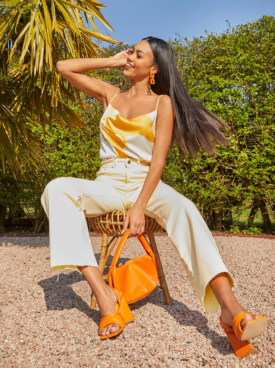 Cowl Neck Printed Cami Top in Yellow sold by Chi Chi London product image thumbnail 5