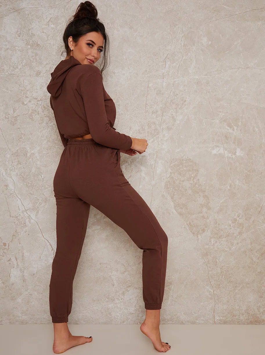 Hoodie Top Lounge Set in Brown sold by Chi Chi London product image thumbnail 3