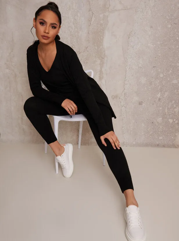 Knitted Leggings in Black sold by Chi Chi London product image thumbnail 2