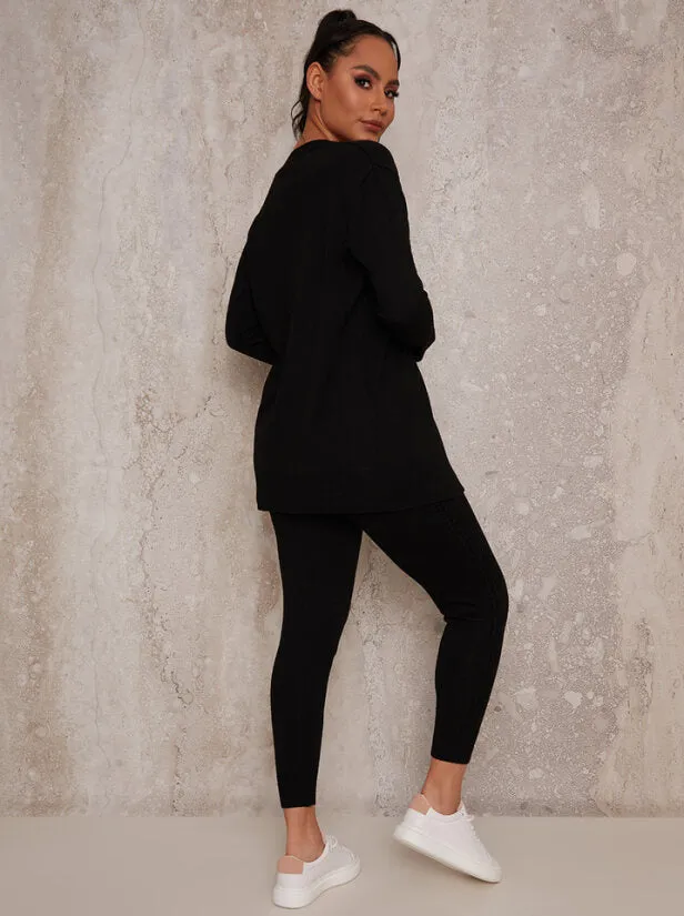 Knitted Leggings in Black sold by Chi Chi London product image thumbnail 3
