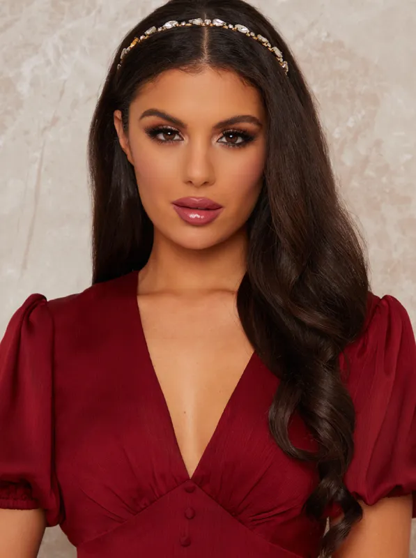 Jewel Detail Headband in Gold Tone sold by Chi Chi London