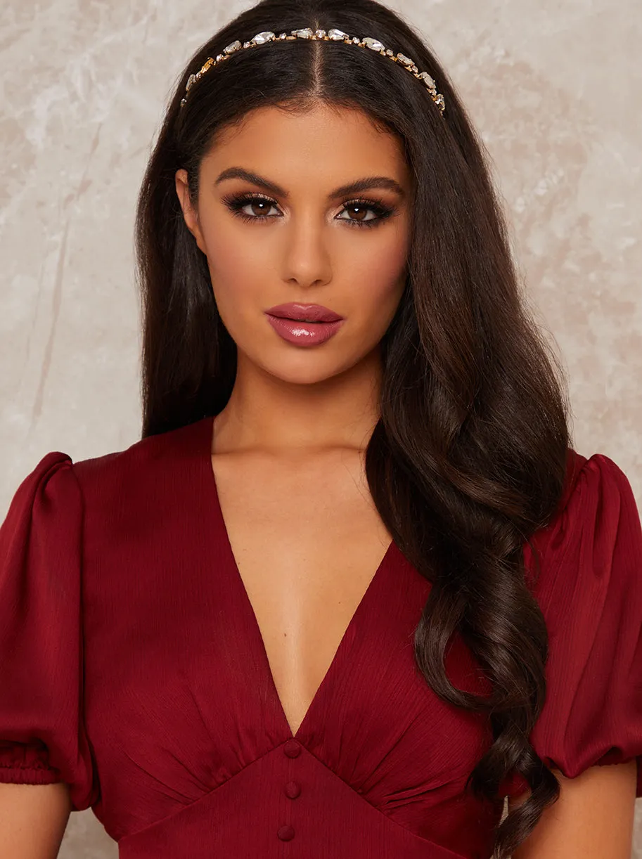 Jewel Detail Headband in Gold Tone sold by Chi Chi London