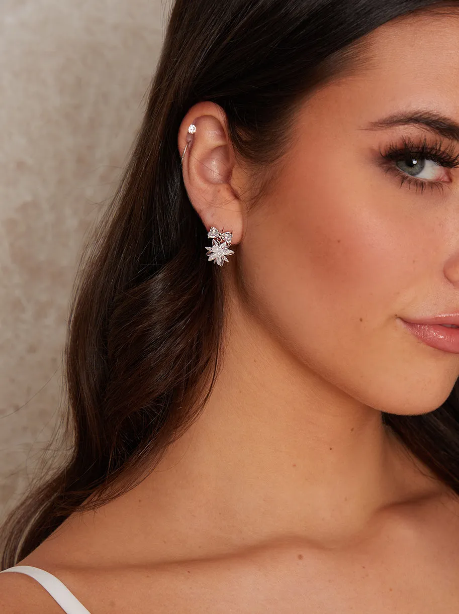 Diamante Star Earrings in Silver Tone sold by Chi Chi London product image thumbnail 2