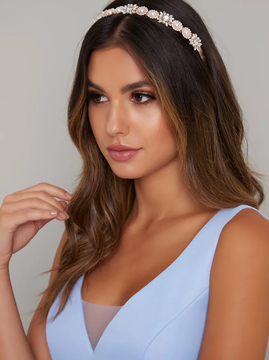 Pearl & Diamante Embellished Headband sold by Chi Chi London