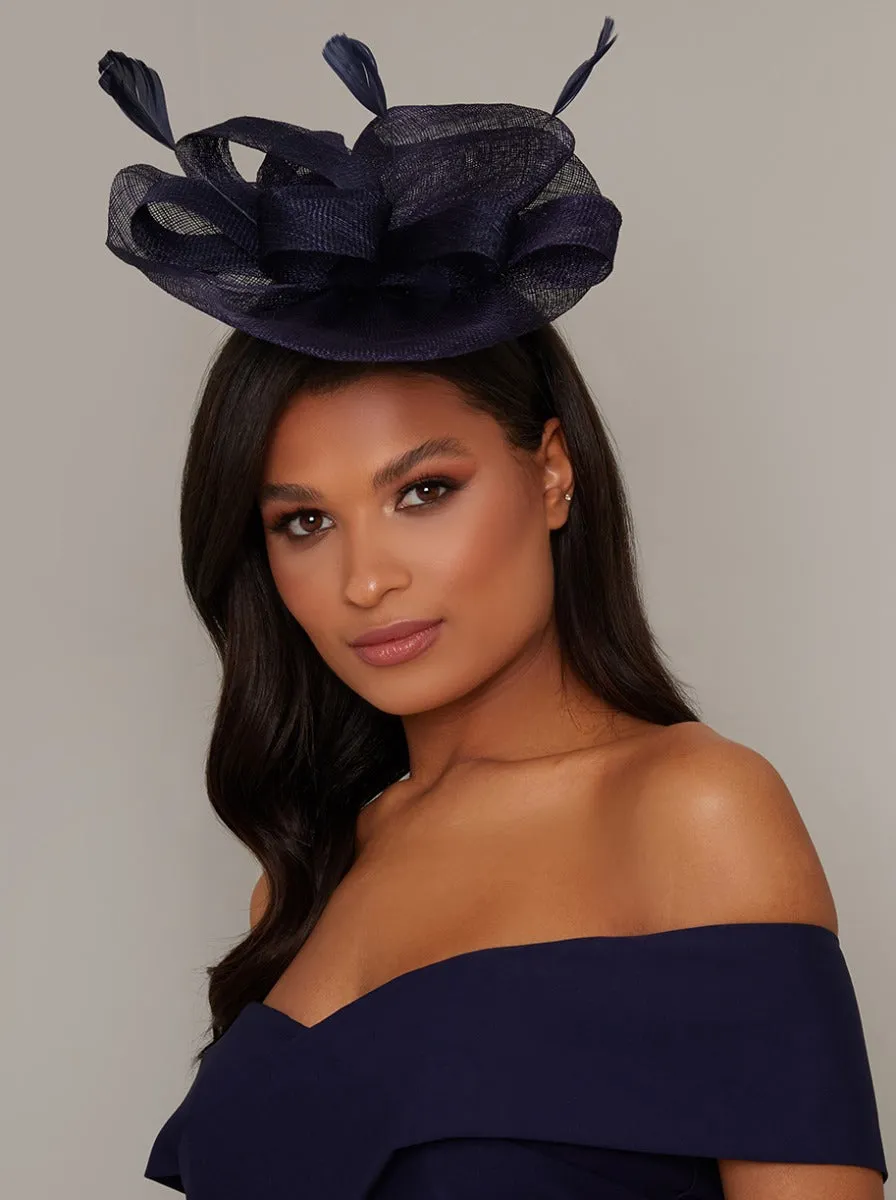 Feather Detail Fascinator in Blue sold by Chi Chi London product image thumbnail 3
