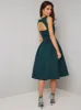 Sleeveless Open Back Midi Dress in Green sold by Chi Chi London
