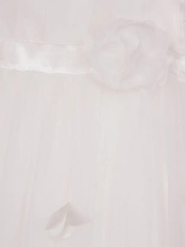 Girls 3D Floral Detail Dress in White sold by Chi Chi London product image thumbnail 3