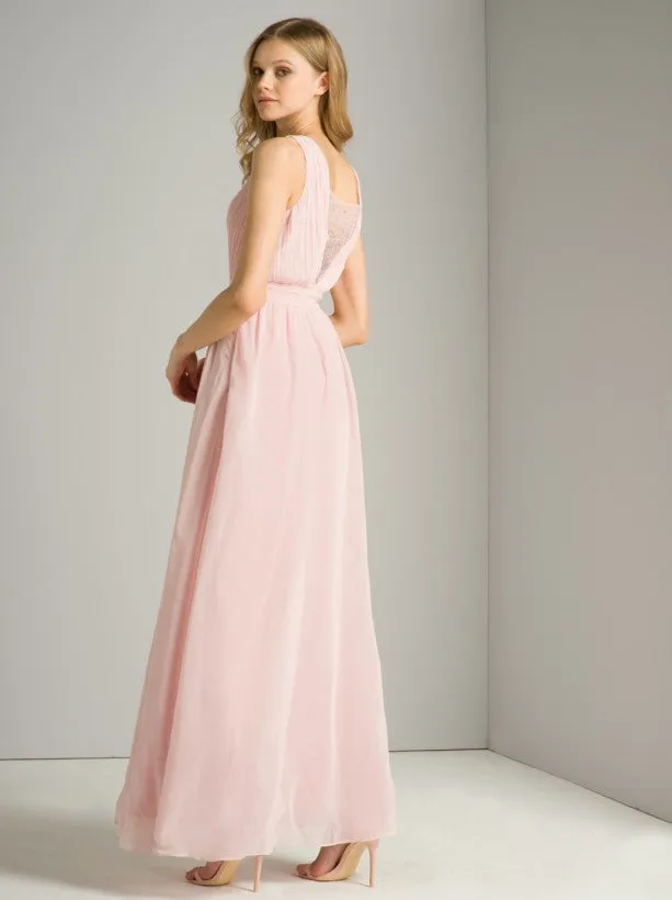 Ruched Detail Maxi Dress in Pink sold by Chi Chi London product image thumbnail 3
