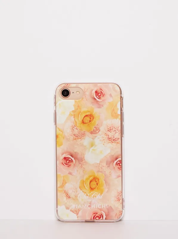 Floral Print Phone Case in Pink and Yellow sold by Chi Chi London