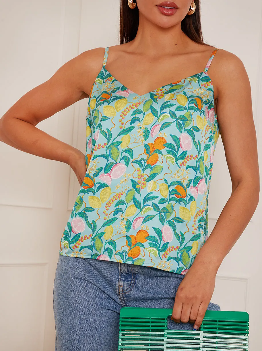 Citrus Print Cami Top in Green sold by Chi Chi London product image thumbnail 4