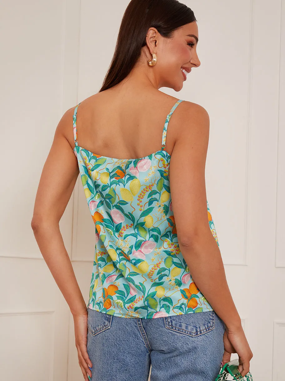Citrus Print Cami Top in Green sold by Chi Chi London product image thumbnail 5