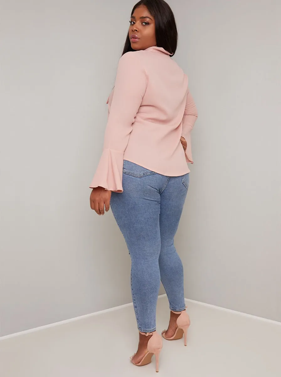 Plus Size Pussy Bow Top sold by Chi Chi London product image thumbnail 4