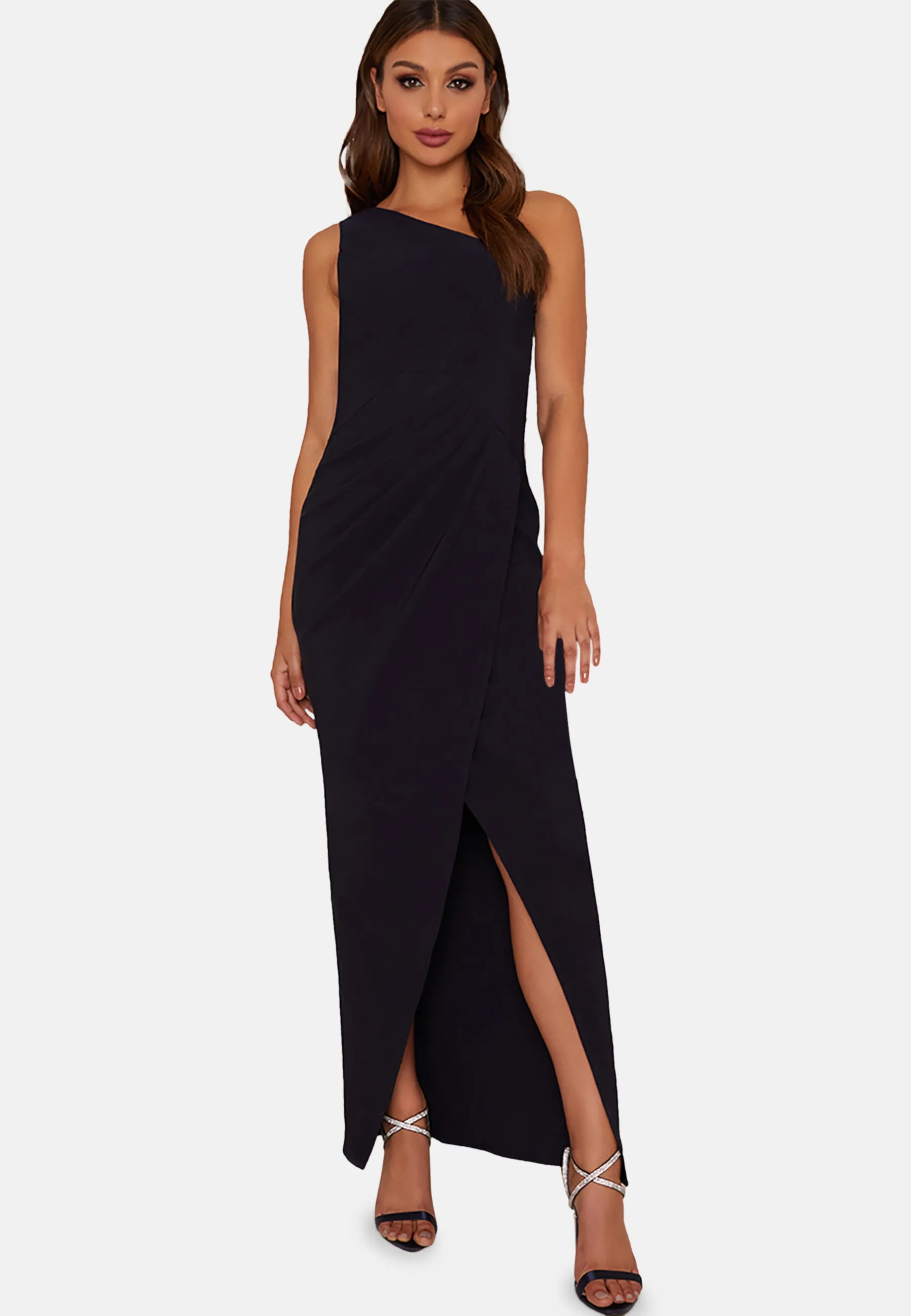 One-Shoulder Bodycon Dress in Navy Blue sold by Chi Chi London product image thumbnail 5