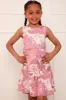 Younger Girls Floral Print Midi Dress in Pink sold by Chi Chi London