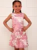 Younger Girls Floral Print Midi Dress in Pink sold by Chi Chi London