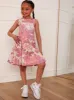 Younger Girls Floral Print Midi Dress in Pink sold by Chi Chi London