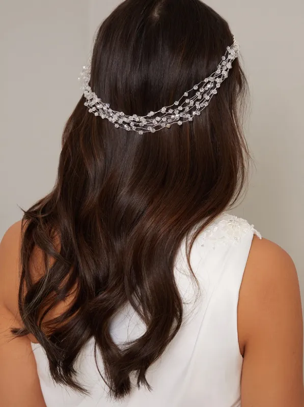 Bridal Beaded Headpiece in Silver Tone sold by Chi Chi London