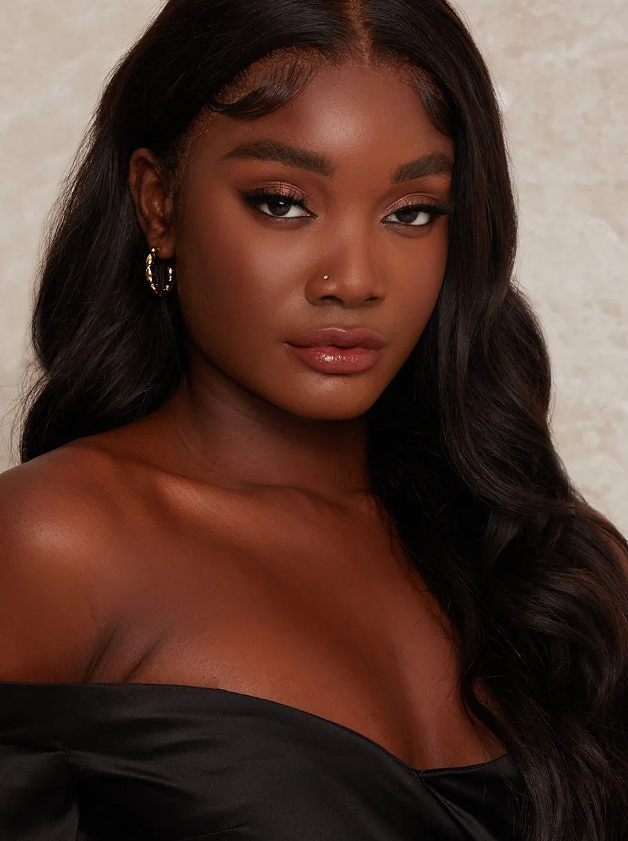 Twist Hoop Earrings in Gold sold by Chi Chi London product image thumbnail 2