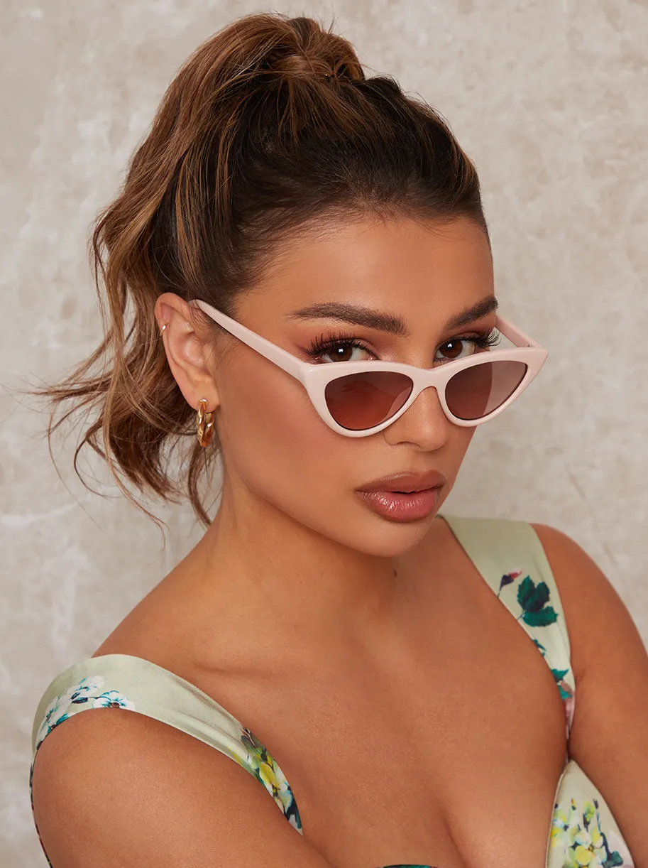 Cat Eye Sunglasses in Pink sold by Chi Chi London