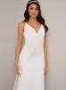 Bridal V Neck Lace Evening Maxi Dress in White sold by Chi Chi London