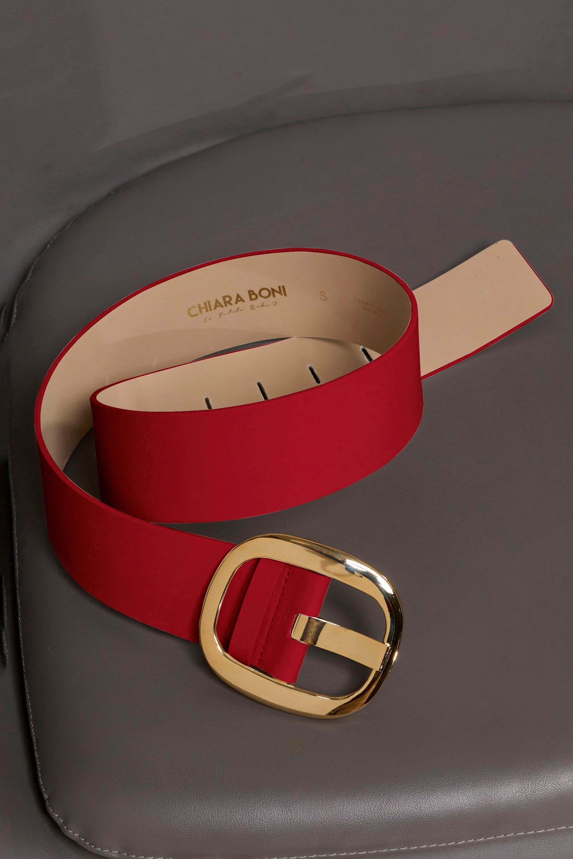 LEATHER BELT WITH METALLIC BUCKLE sold by Chiara Boni product image thumbnail 3